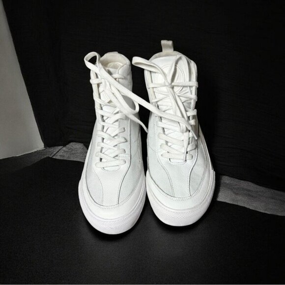 🌻NEW McQ Alexander McQueen Swallow Vulc Leather High-top Sneaker Size 40 Unisex - Picture 6 of 13